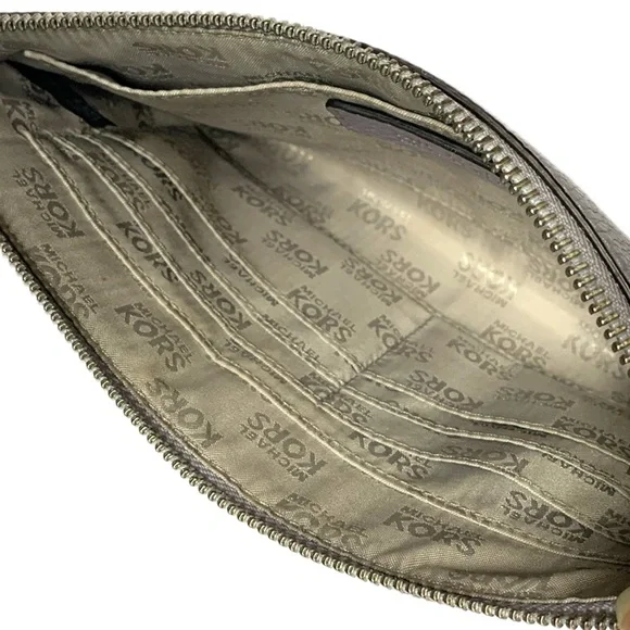 Michael Michael Kors Fulton Large Zip Leather Clutch Lilac - Picture 6 of 12